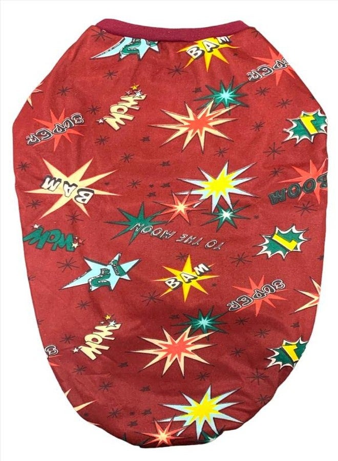 CHOOSTIX Winter Dog T-Shirt, Bam, Mehroon, 18", 150g - Image 1